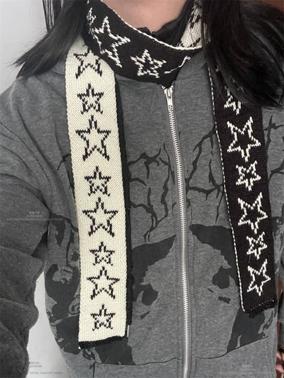 Bufanda Tejida con Estrellas para Otoño e Invierno - Image 12