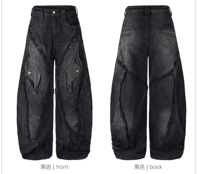 Jeans Holgados Desgastados con Bordes Crudos Estilo Urban - Image 12