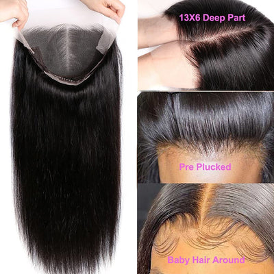 Peluca Frontal de Encaje 13x6 Cabello Humano Natural - Image 17