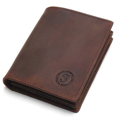 Billetera Vertical de Cuero Genuino Anti-Robo para Hombre - Image 10