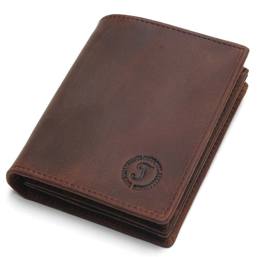 Billetera Vertical de Cuero Genuino Anti-Robo para Hombre - Image 10