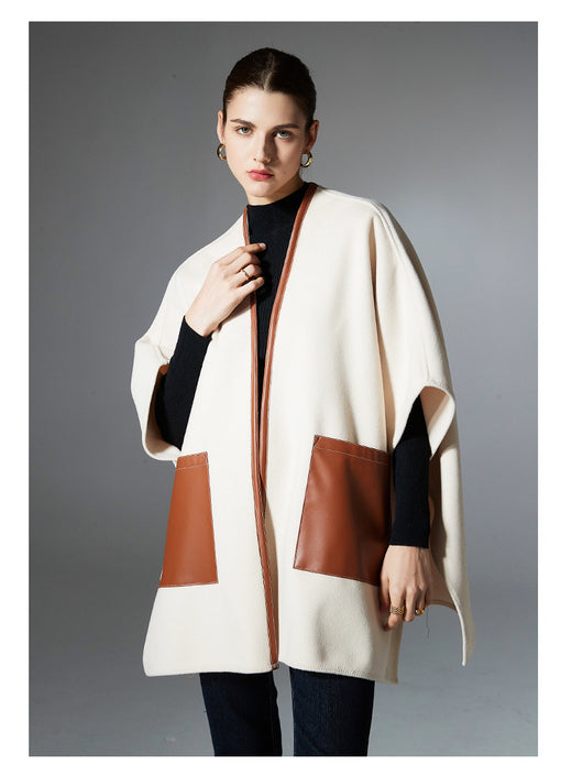Chal Cruzado de Cuero Crema para Otoño e Invierno - Image 10