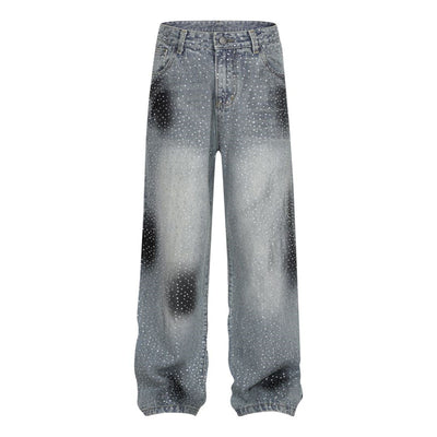 Pantalones Jeans Rectos Anchos con Detalles de Strass - Diseño Casual Moderno - Image 22