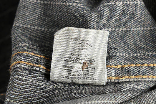 Camisa Denim Retro Británica a Rayas Negras y Grises para Hombre - Image 8