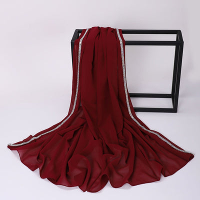 Pañuelo Casual de Chifón Liso para Mujer - Image 39