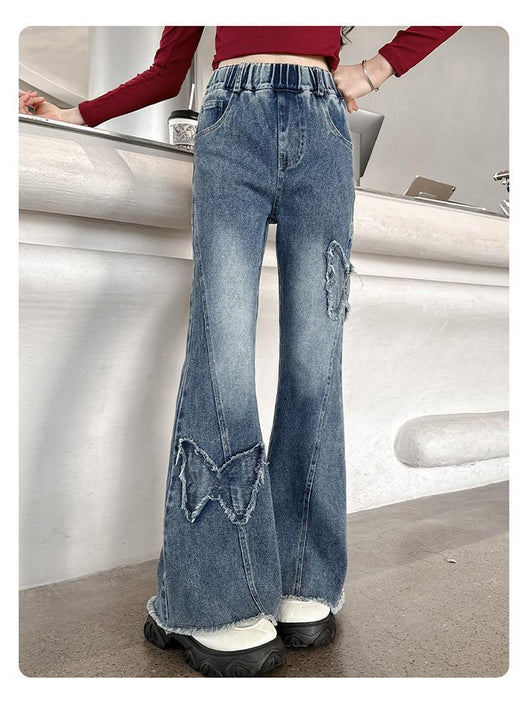 Pantalones Vaqueros Elásticos Casuales Versátiles para Niñas - Image 11