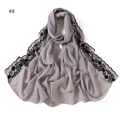 Pañuelo de Gasa Ligero en Colores Sólidos para Mujer - Image 55