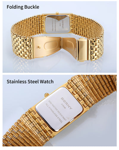 Reloj de Cuarzo Dorado Ultrafino para Pareja - Acero Inoxidable Resistente al Agua - Image 31