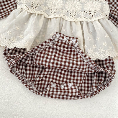 Enterizo Elegante para Bebé Niña con Encaje y Falda Triangular - Image 16