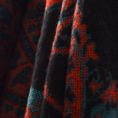 Poncho Cuadros Elegante para Viajes Invierno - Abrigo Cálido y Sofisticado - Image 17