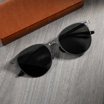Gafas de Sol Vintage Plegables para Hombre en Acero Inoxidable - Image 11