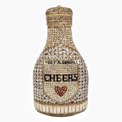 Clutch de Noche Champagne con Cristales Brillantes para Mujer - Image 55