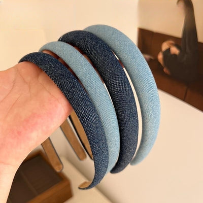 Diadema Retro de Tela Denim con Estilo Minimalista - Image 19