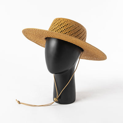 Sombrero de Paja Tejido con Encaje y Ala Ancha para Primavera y Verano - Image 27