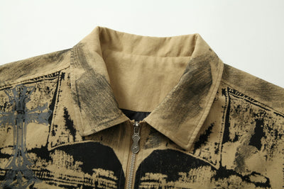 Chaqueta Retro Americana con Bordados y Parches Decorativos - Image 12