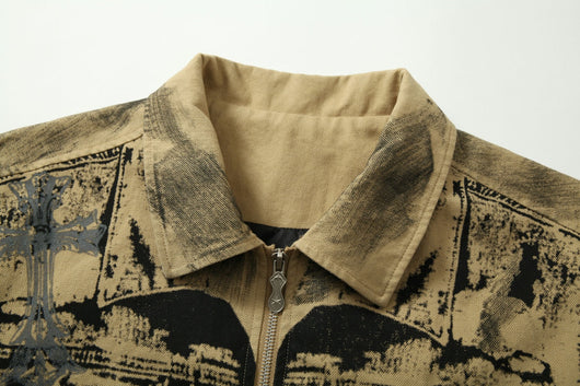 Chaqueta Retro Americana con Bordados y Parches Decorativos - Image 12