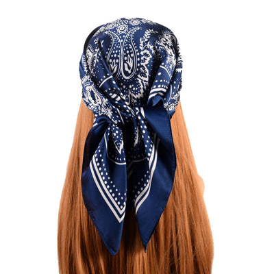 Pañuelo de Satén con Estampado Floral Vintage Paisley - Image 36