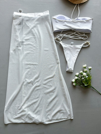 Traje de Baño Entallado con Cuello Halter y Abertura Lateral - Image 17