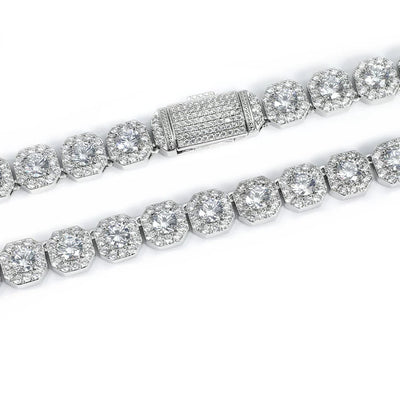 Collar de Oro Blanco 18K con Diamantes de Azúcar de Roca - Image 15