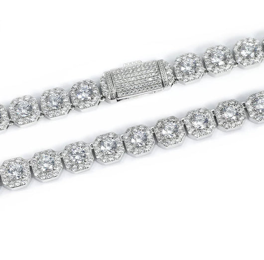 Collar de Oro Blanco 18K con Diamantes de Azúcar de Roca - Image 15