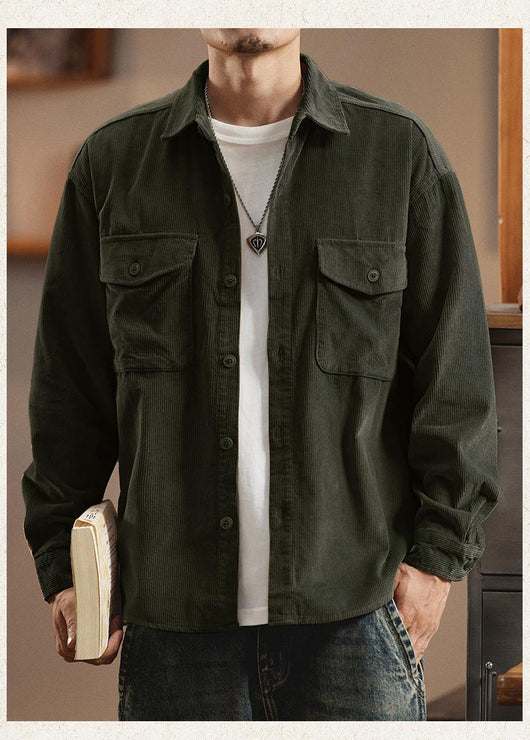 Chaqueta de Trabajo Pesada Estilo Retro Americano para Hombre - Image 33