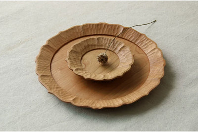 Bandeja de Té Japonesa Artesanal en Madera con Encaje Tallado a Mano - Image 17