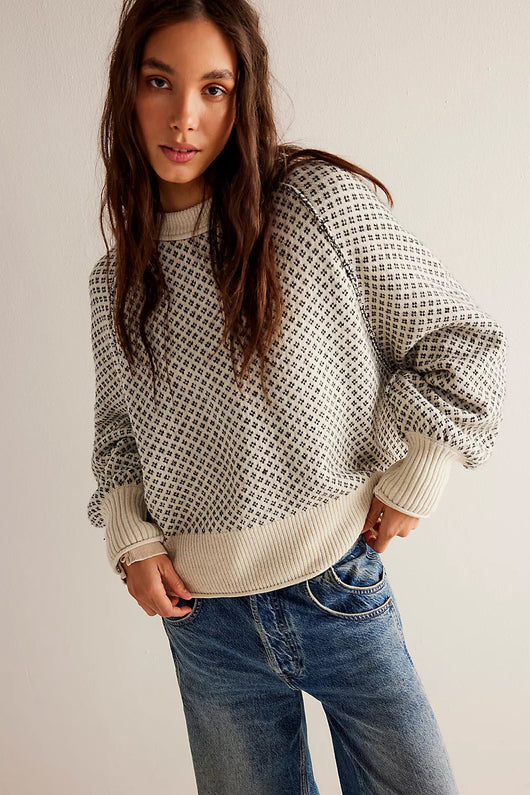 Suéter Tejido Jacquard Cuello Redondo para Otoño e Invierno - Image 24