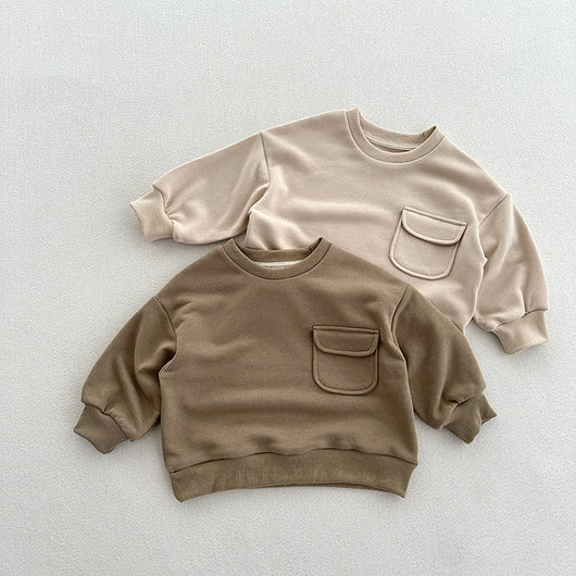 Sudadera Suelta de Color Liso con Bolsillos - Image 18