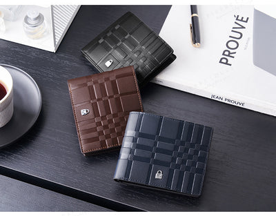 Billetera Delgada para Hombre con Múltiples Compartimentos y Diseño Rayado - Image 13