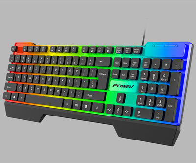 Teclado Retroiluminado 104 Teclas para Gamers con Ratón Portátil - Image 13