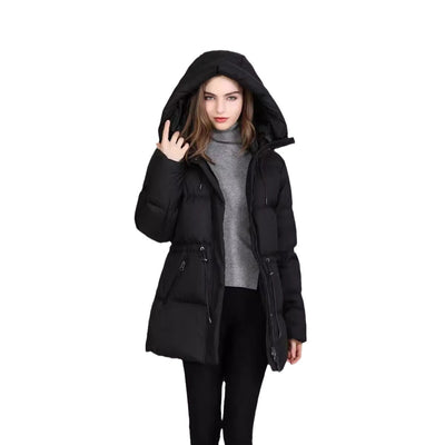 Abrigo Acolchado de Terciopelo con Capucha para Mujer - Chaqueta Cálida - Image 22