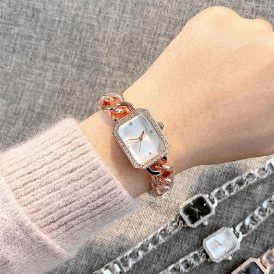 Reloj de Mujer Rectangular de Lujo Estilo Clásico con Movimiento de Cuarzo - Image 21