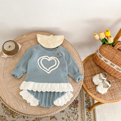 Conjunto de Crochet para Bebé Niña - Blusa Manga Larga y Pantalón Acampanado de Algodón - Image 51