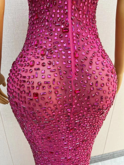 Vestido de Fiesta Brillante con Strass para Anfitriona - Image 9