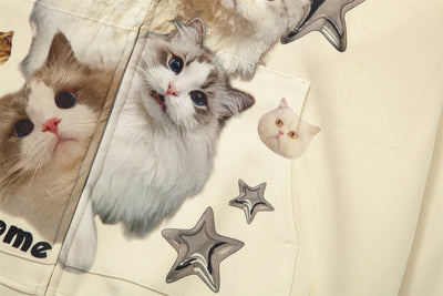 Sudadera Con Capucha Estampado Gato Divertido Unisex - Image 26