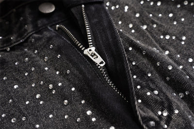 Pantalones Jeans Rectos Anchos con Detalles de Strass - Diseño Casual Moderno - Image 26