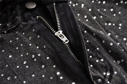 Pantalones Jeans Rectos Anchos con Detalles de Strass - Diseño Casual Moderno - Image 26