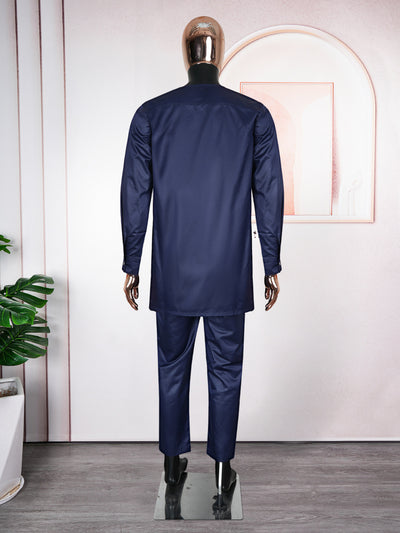 Traje de Tres Piezas Ejecutivo con Bordado para Hombre - Image 47