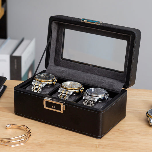 Caja de Almacenamiento para Relojes de Lujo con Patrón de Lichi - 3, 6 o 12 Compartimentos - Image 27