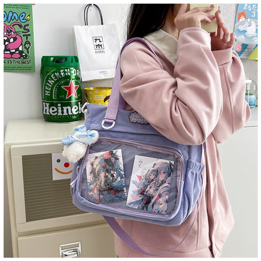 Bolsa Crossbody Transparente de Gran Capacidad Estilo Japonés para Estudiantes - Image 62