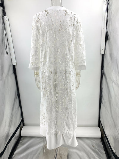 Blusa de Playa Holgada con Encaje - Camisa Vacacional Elegante - Image 10
