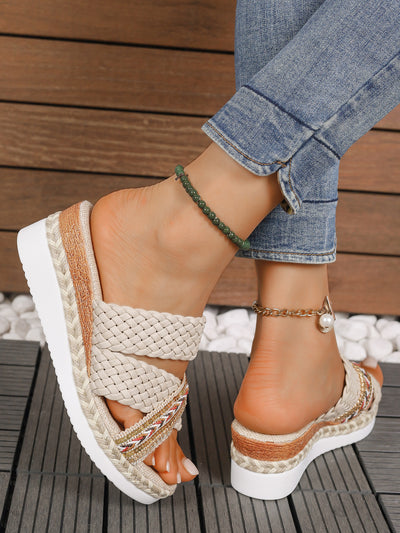 Pantuflas Casuales Tejidas en Cáñamo con Suela Reforzada para Mujer - Image 21