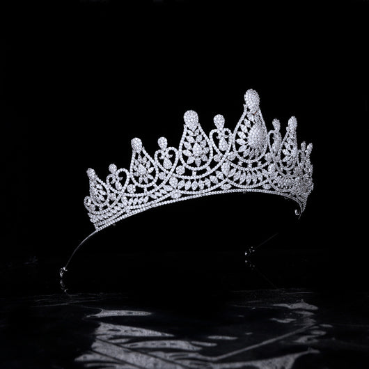 Diadema de Novia con Coronita de Circonitas - Image 12