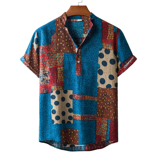 Camisa de Lino Floral Casual para Hombre - Image 33