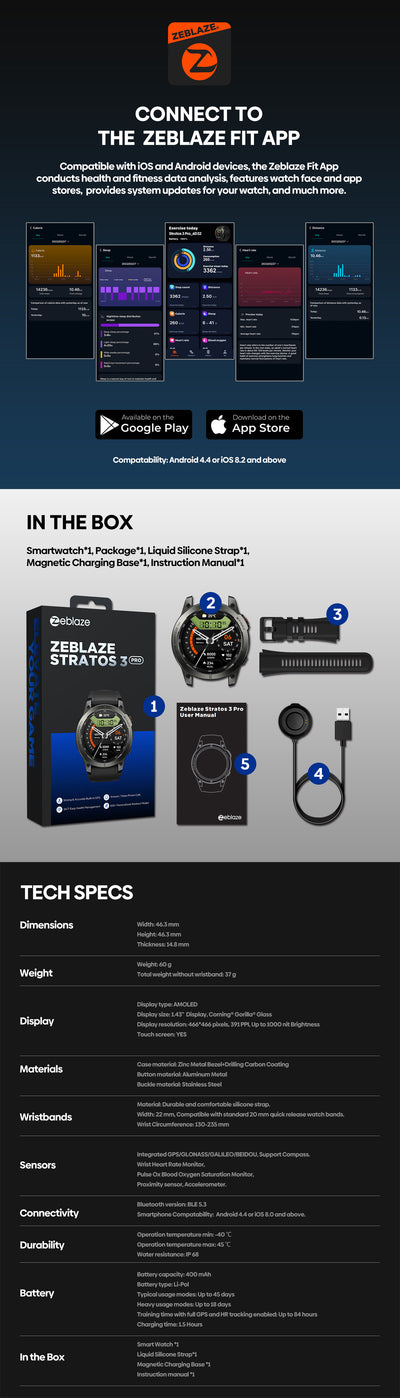 Reloj Inteligente Stratos3pro con GPS y Seguimiento de Movimiento - Image 26