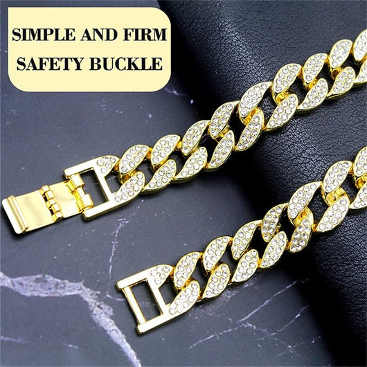 Collar de Lujo para Mascotas con Cadena Cubana y Diamantes - Image 17