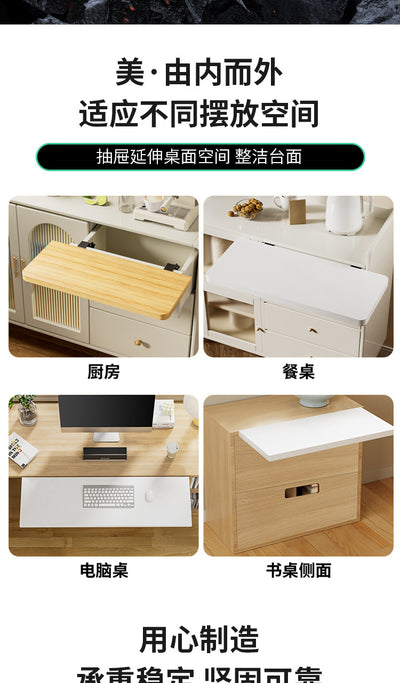 Extensión de Escritorio con Cajón sin Perforación - Soporte Ergonómico Plegable - Image 10