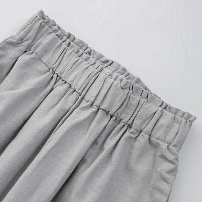 Pantalón Ancho de Lino y Algodón con Cintura Elástica - Image 55