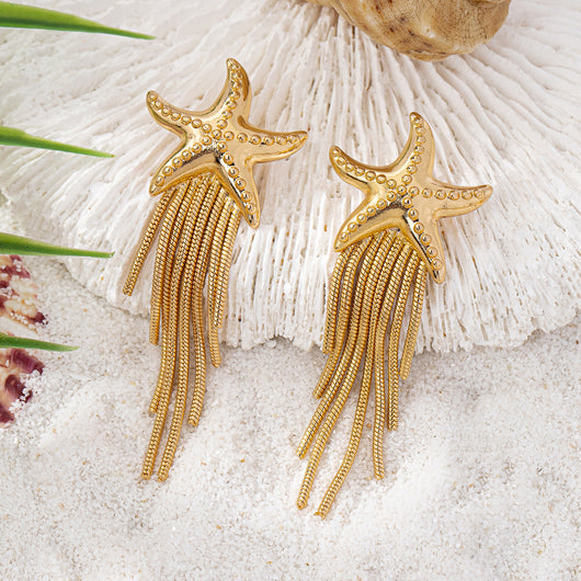 Aretes Estrellas de Mar con Borlas - Estilo Playero Bohemio - Image 9