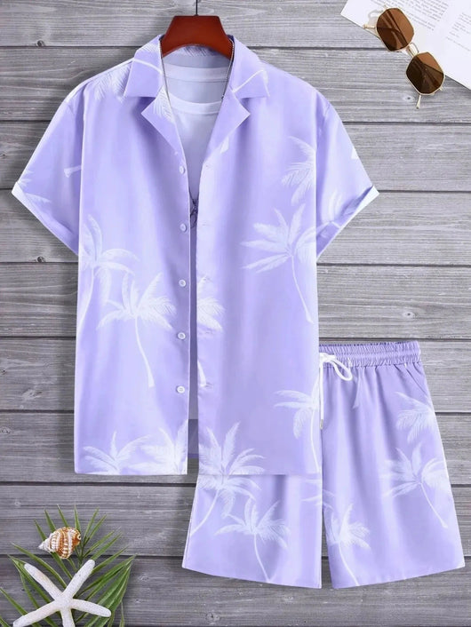 Conjunto Hawaiano Hombre: Camisa y Shorts Holgados de Manga Corta - Image 38